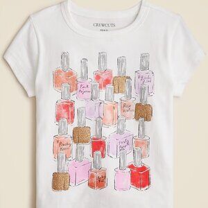J. Crew Girls' short-sleeve nail polish graphic T-shirt Size XL